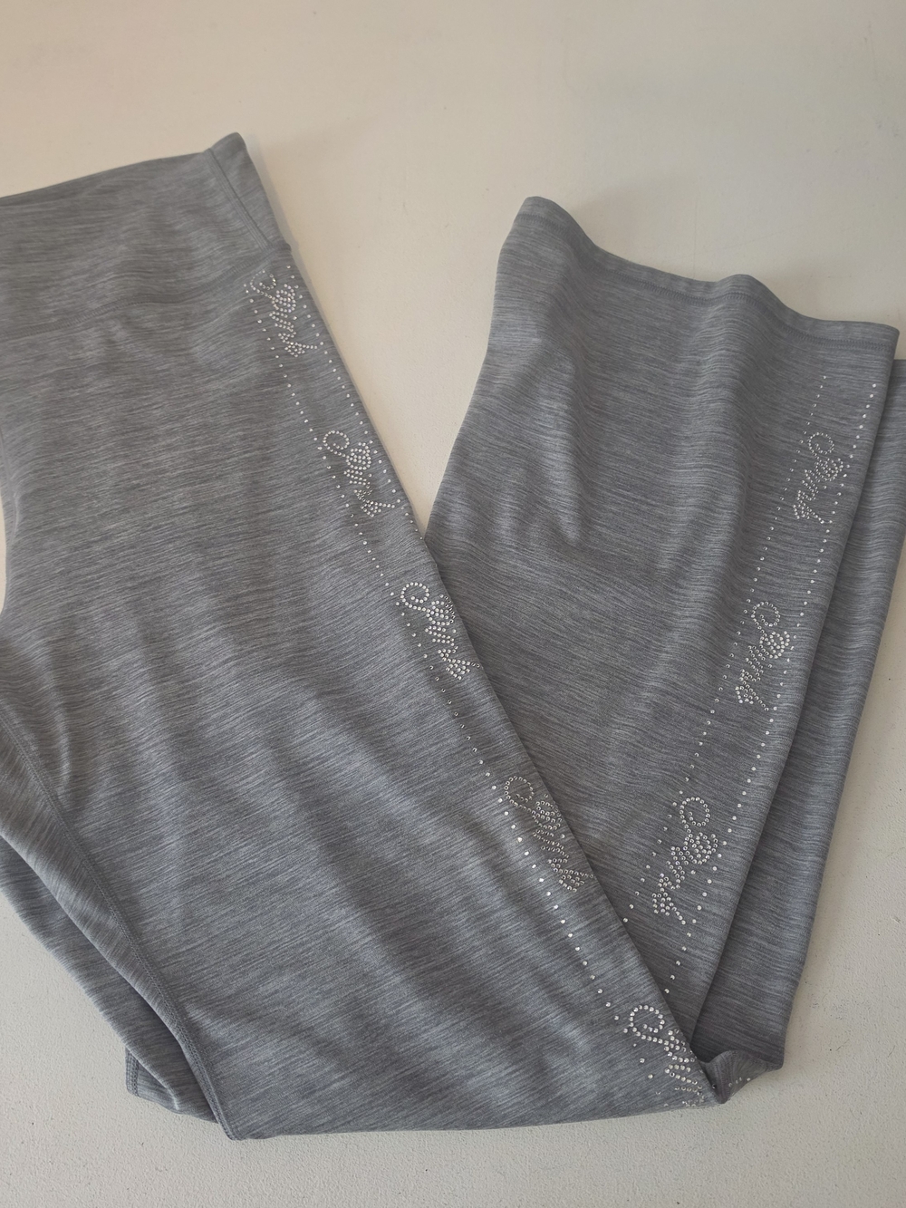 PINK Victoria's Secret Gray Active Leggings with Subtle Shine
